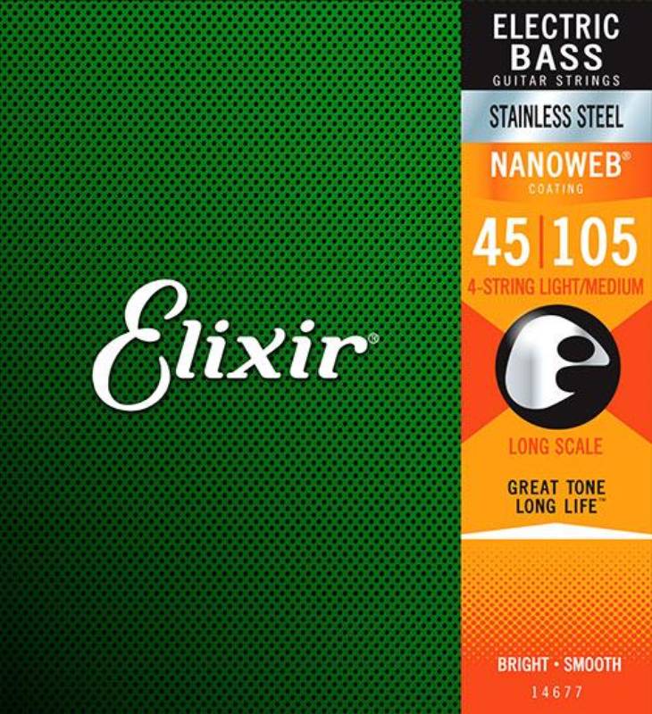 

Струны для бас-гитары ELIXIR Bass SS NW 4Lt 045 set 86369
