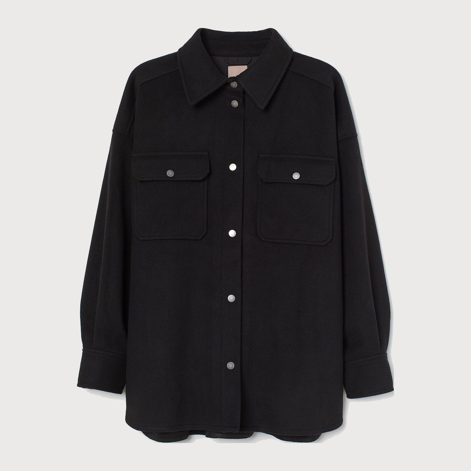 

Куртка-рубашка H&M 106-8767332  Черный, Куртка-рубашка H&M 106-8767332 3XL Черный