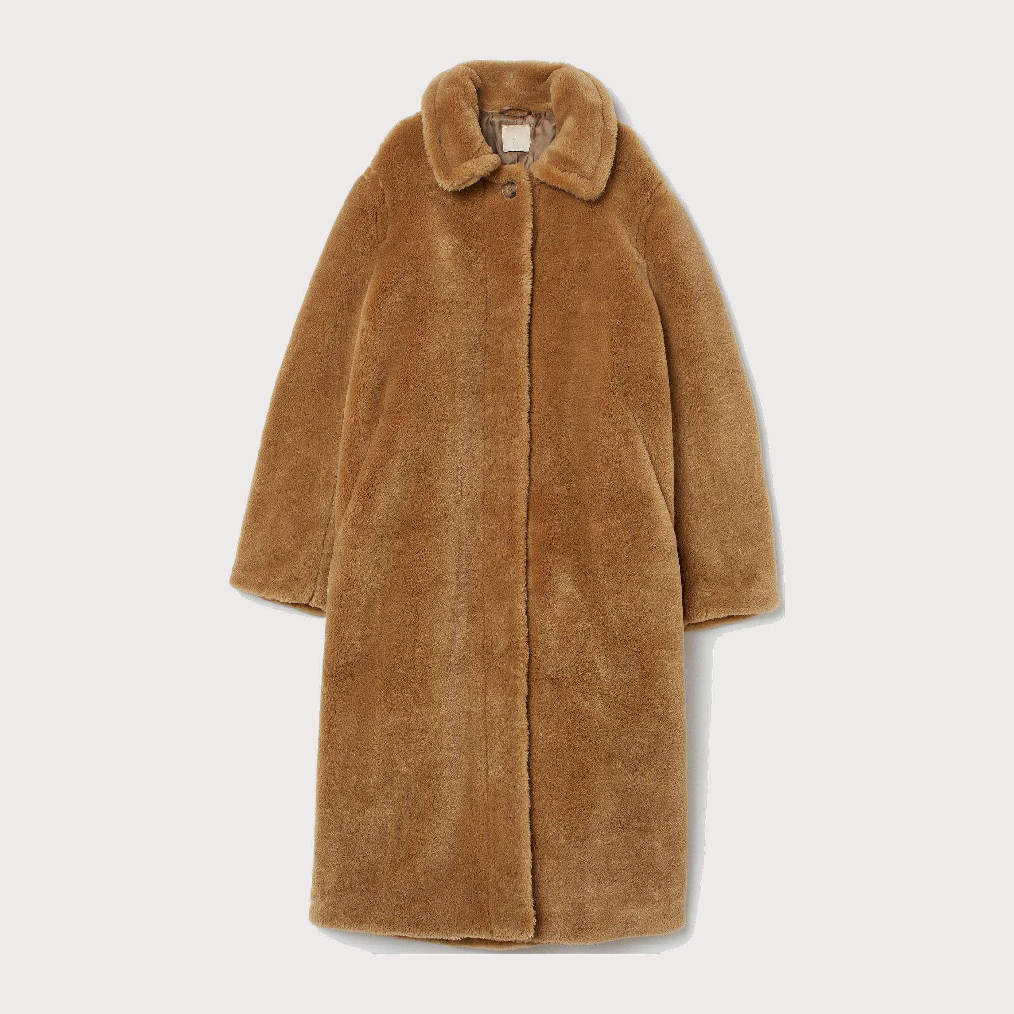 

Шуба H&M 1308-7842720 M Коричневая