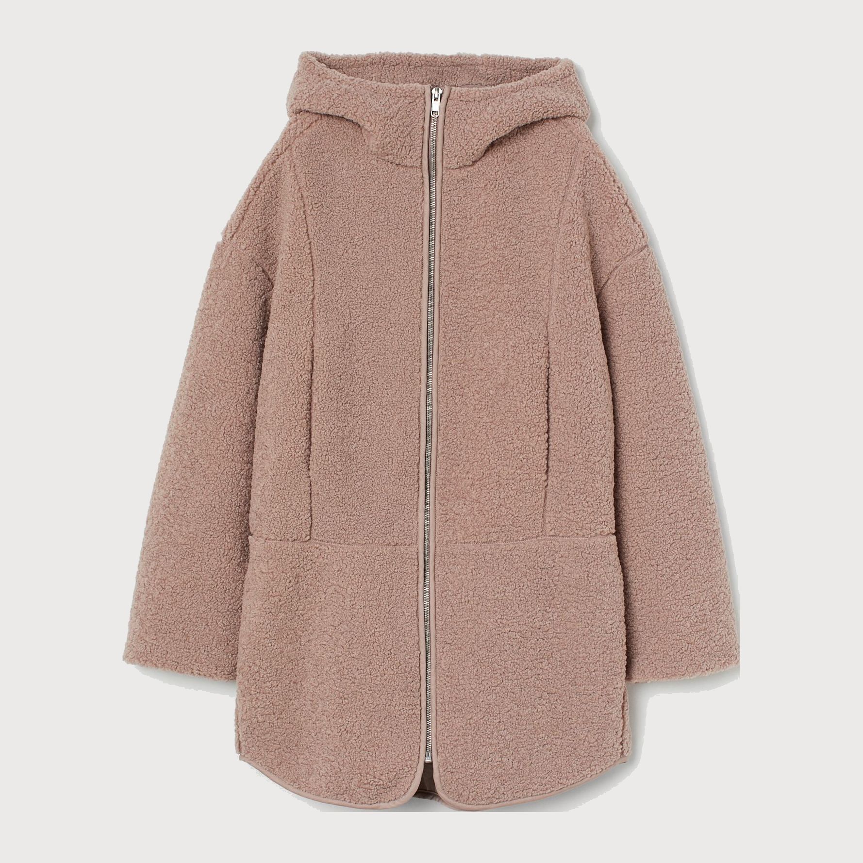 

Эко полушубок H&M 309-8991222 L Бледно-розовый