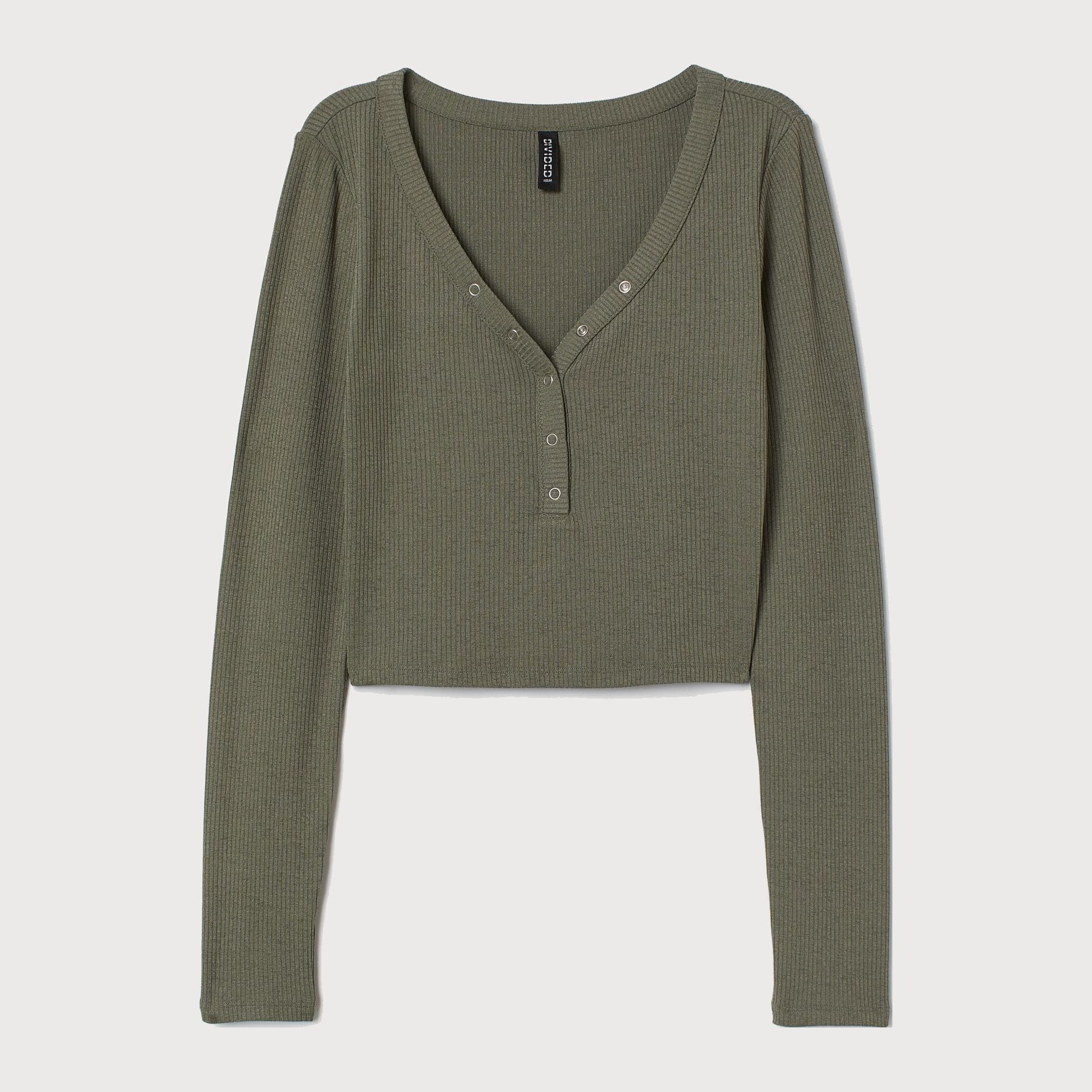 

Лонгслив H&M 710-7656700  Темно-зеленый, Лонгслив H&M 710-7656700 L Темно-зеленый