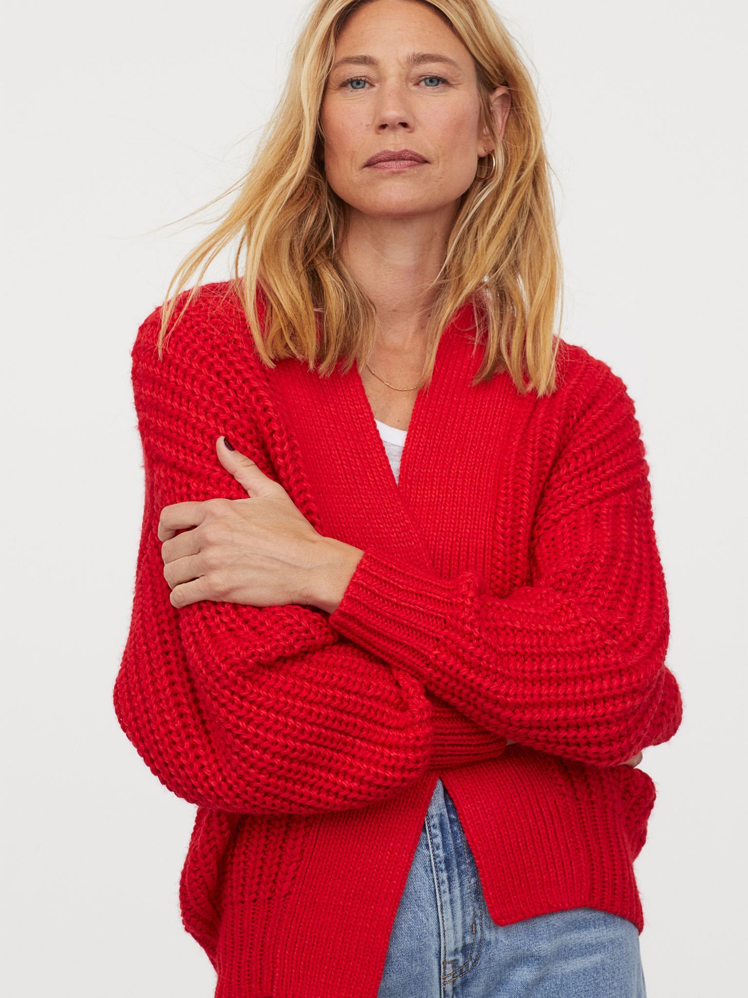 

Кардиган H&M 902-9291652 S Красный