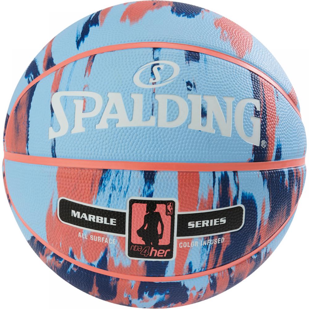 

М'яч баскетбольний Spalding NBA Marble 4Her Outdoor Sky Blue/Royal/Red Size 6