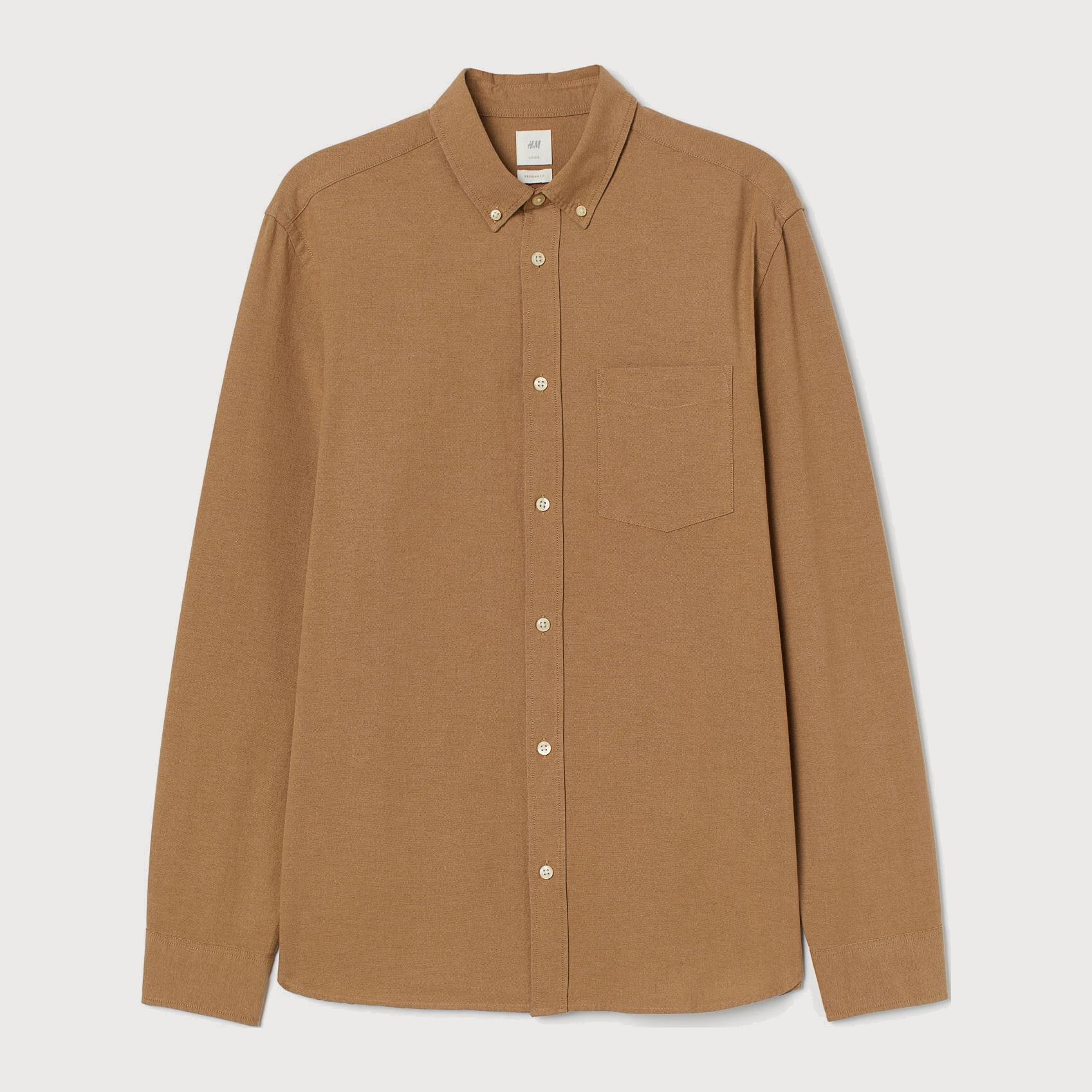 

Рубашка H&M 7958362bar  Темно-бежевая, Рубашка H&M 7958362bar S Темно-бежевая