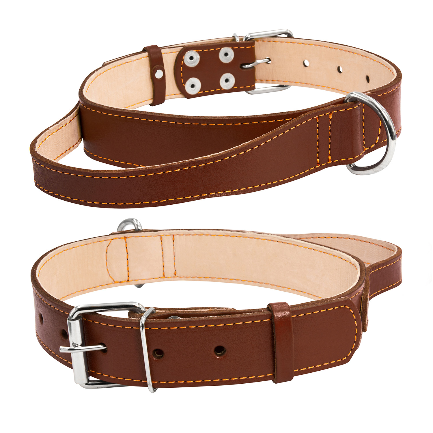 

Ошейник Collar двойной с ручкой 47-62 см 35 мм Коричневый (02976)