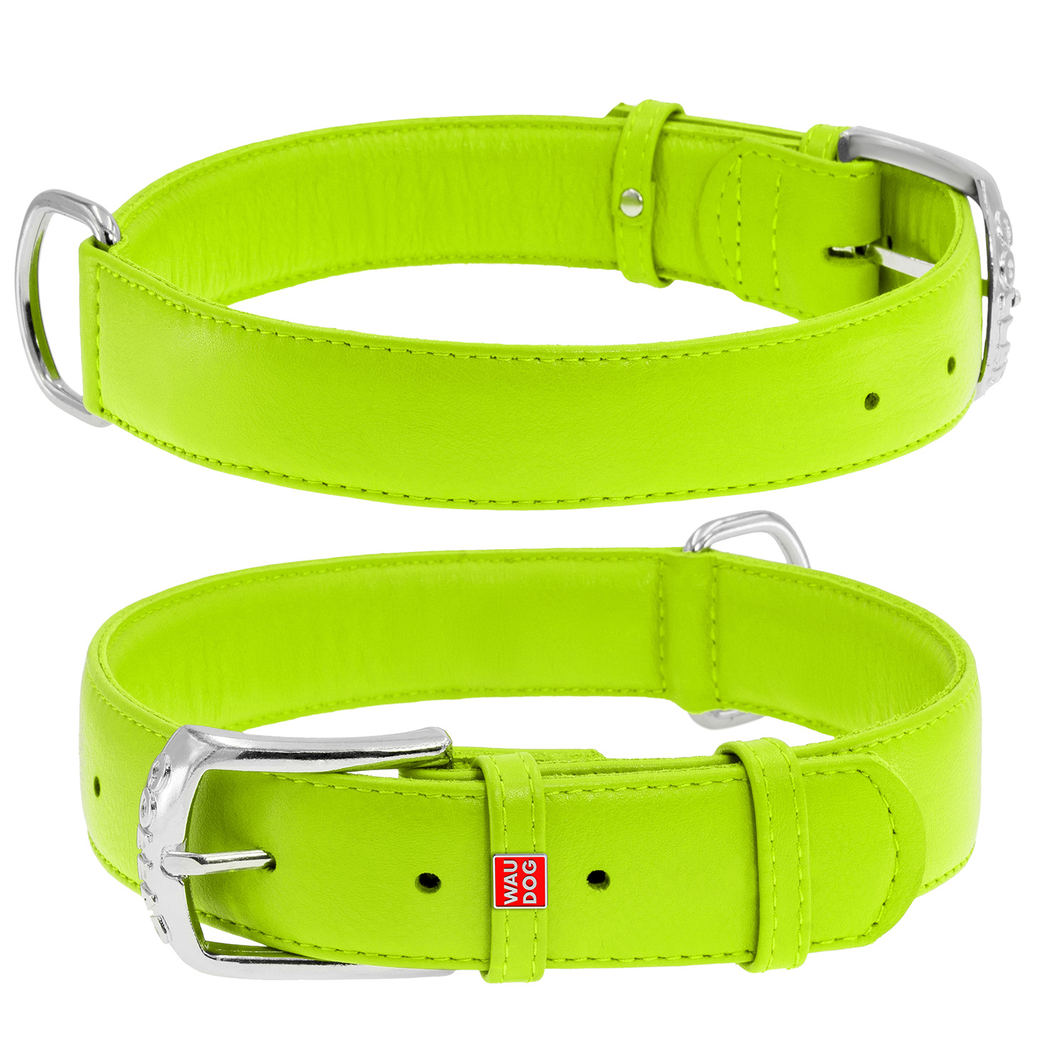 

Ошейник WAUDOG Glamour без украшений 46-60 см 35 мм Салатовый (33225)