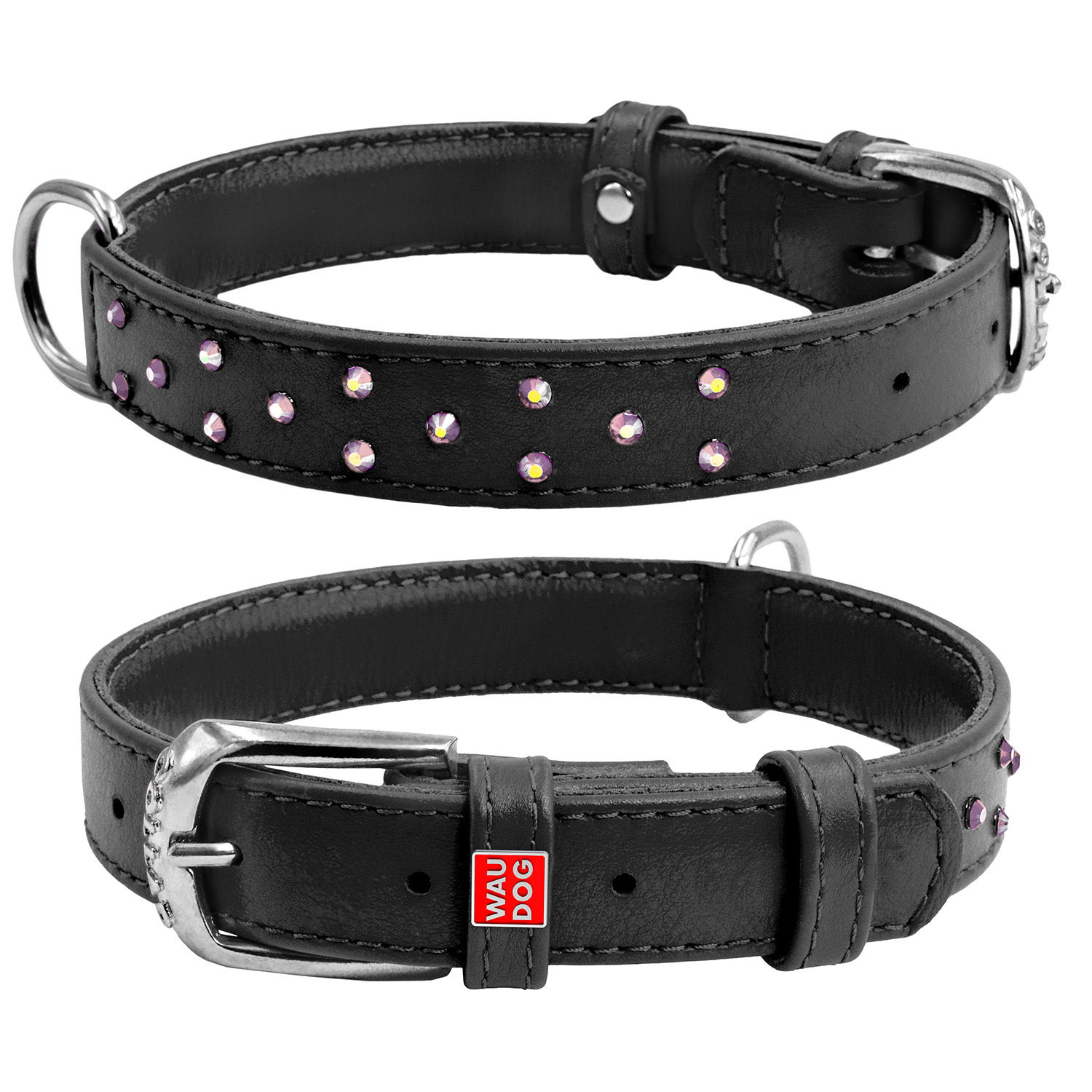 

Ошейник WAUDOG Glamour с клеевыми стразами 30-39 см 20 мм Черный (32781)