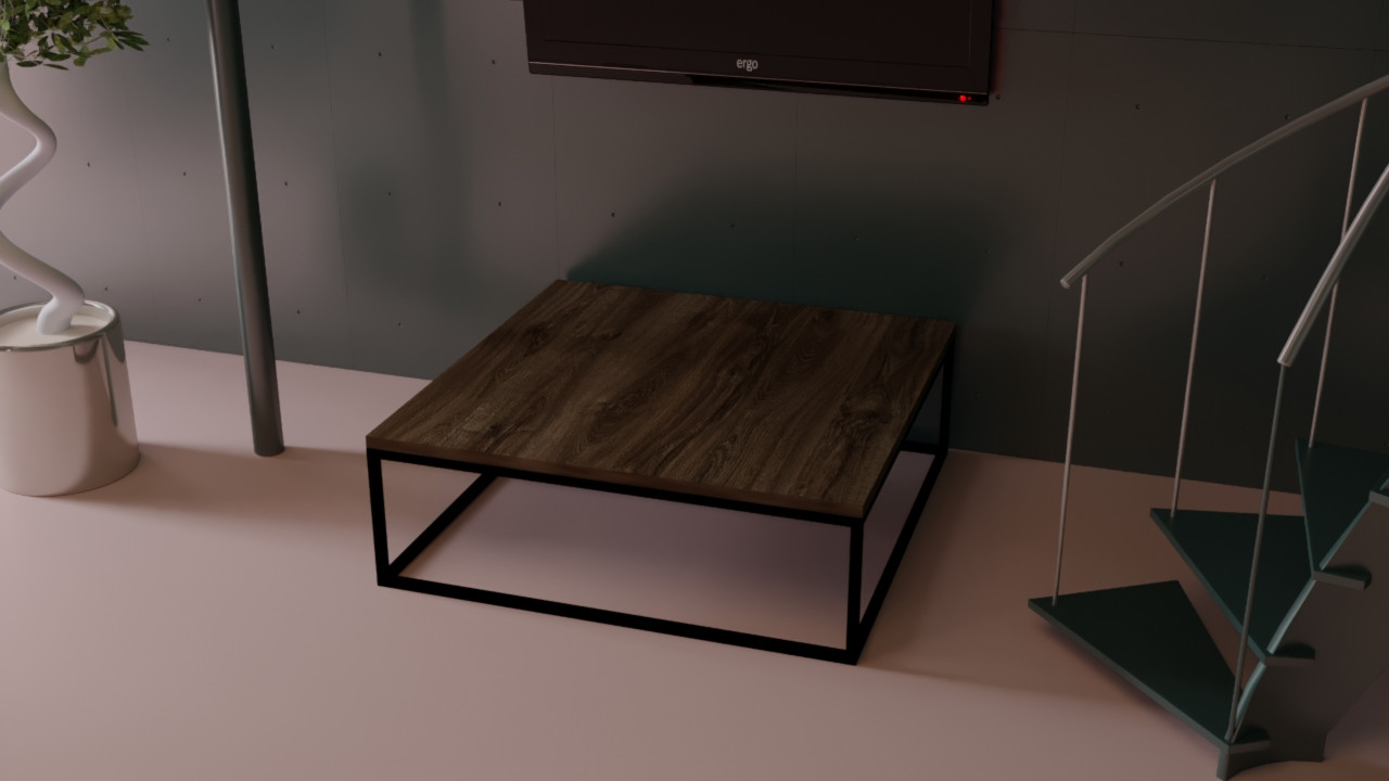 

Дизайнерский журнальный стол ДСП Дуб Варшава Черный в стиле Лофт Loft Design RVL001-14 ()