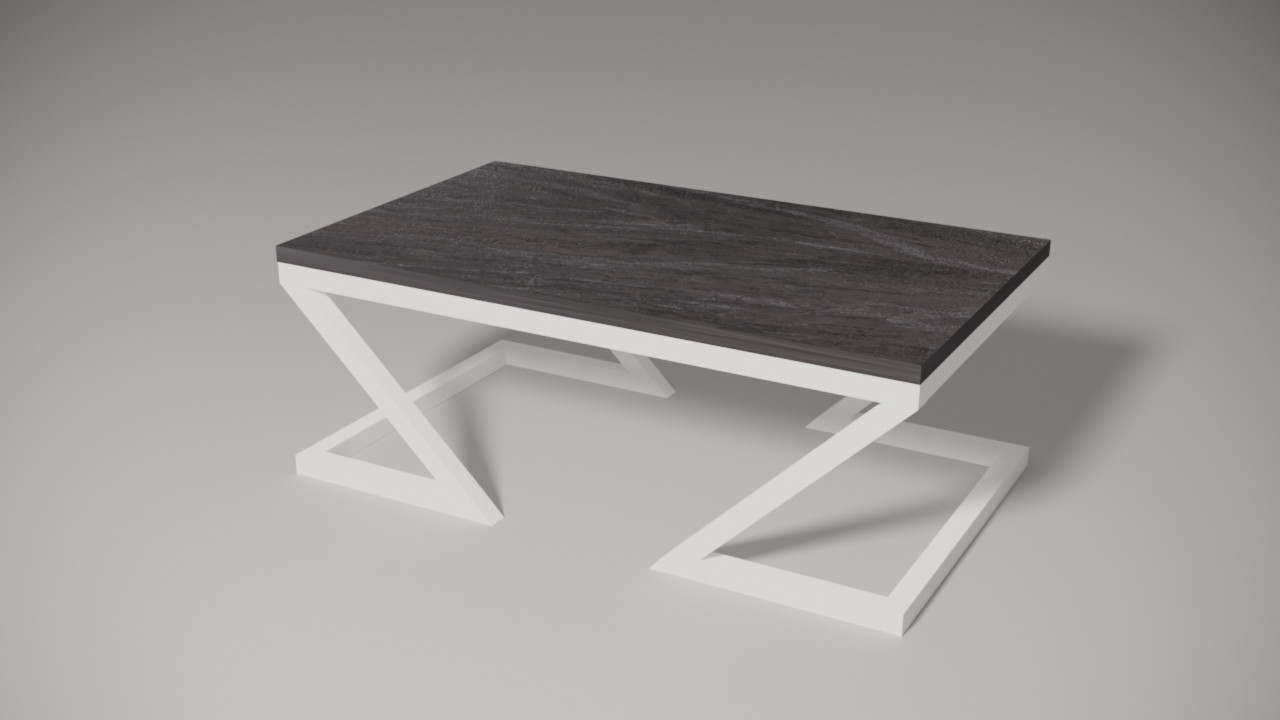

Дизайнерский журнальный стол ДСП Неро Белый в стиле Лофт Loft Design RVL004-37 ()