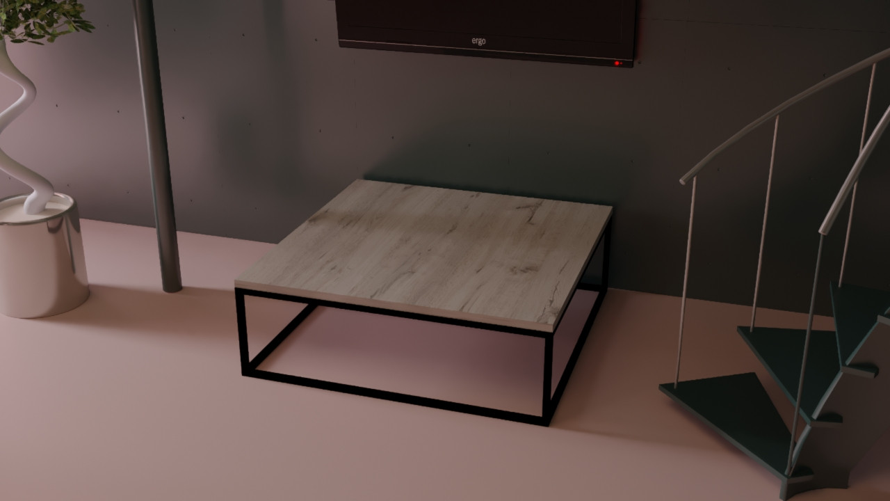 

Дизайнерский журнальный стол ДСП Дуб Кортона Черный в стиле Лофт Loft Design RVL001-22 ()