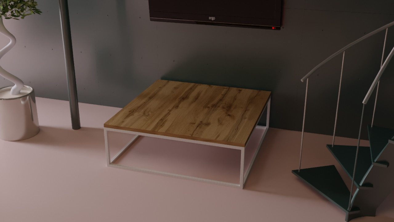 

Дизайнерский журнальный стол ДСП Дуб Аппалачи Белый в стиле Лофт Loft Design RVL001-11 ()