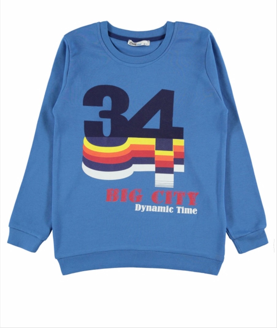 

Свитшот с принтом Civil 122/128 см синий к1066