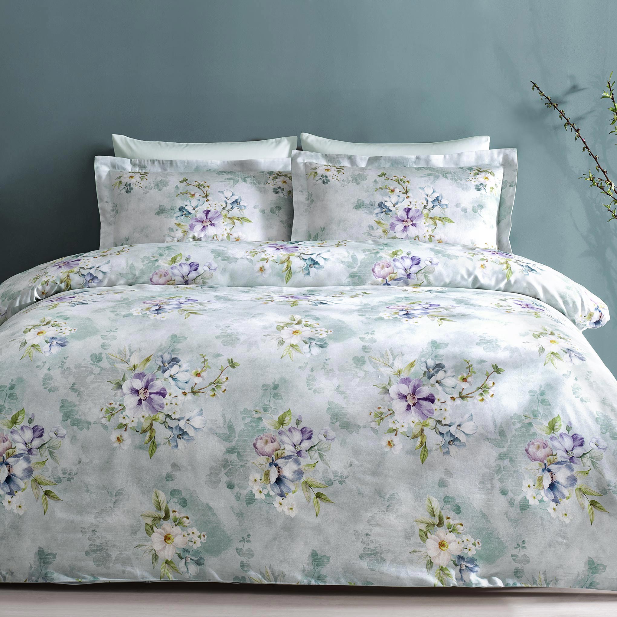 

Постельное белье Tivolyo Home Делюкс сатин евро Ornelia Цвет-сиреневый