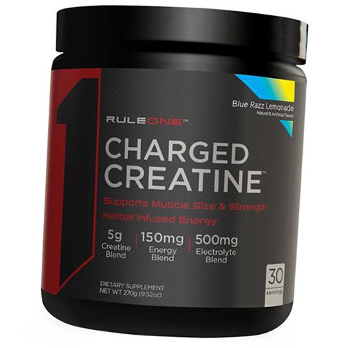 

Креатин Моногидрат, Charged Creatine, Rule 1 270г Кислая конфета (31408002)