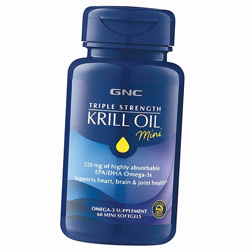 

Масло криля, Triple Strength Krill Oil Mini, GNC 60гелкапс (67120013)