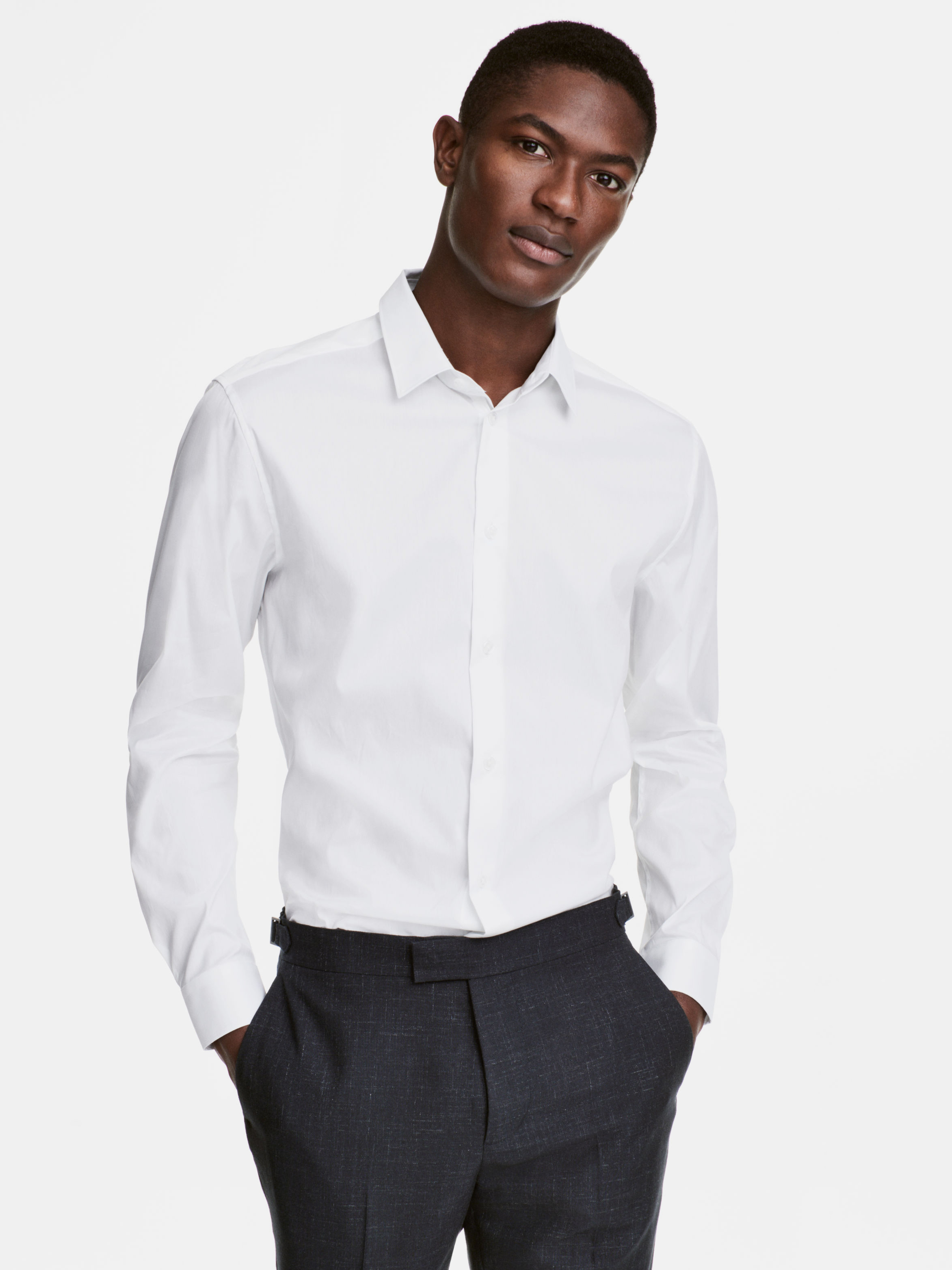 

Рубашка H&M XAZ059862TCFU XL Белая