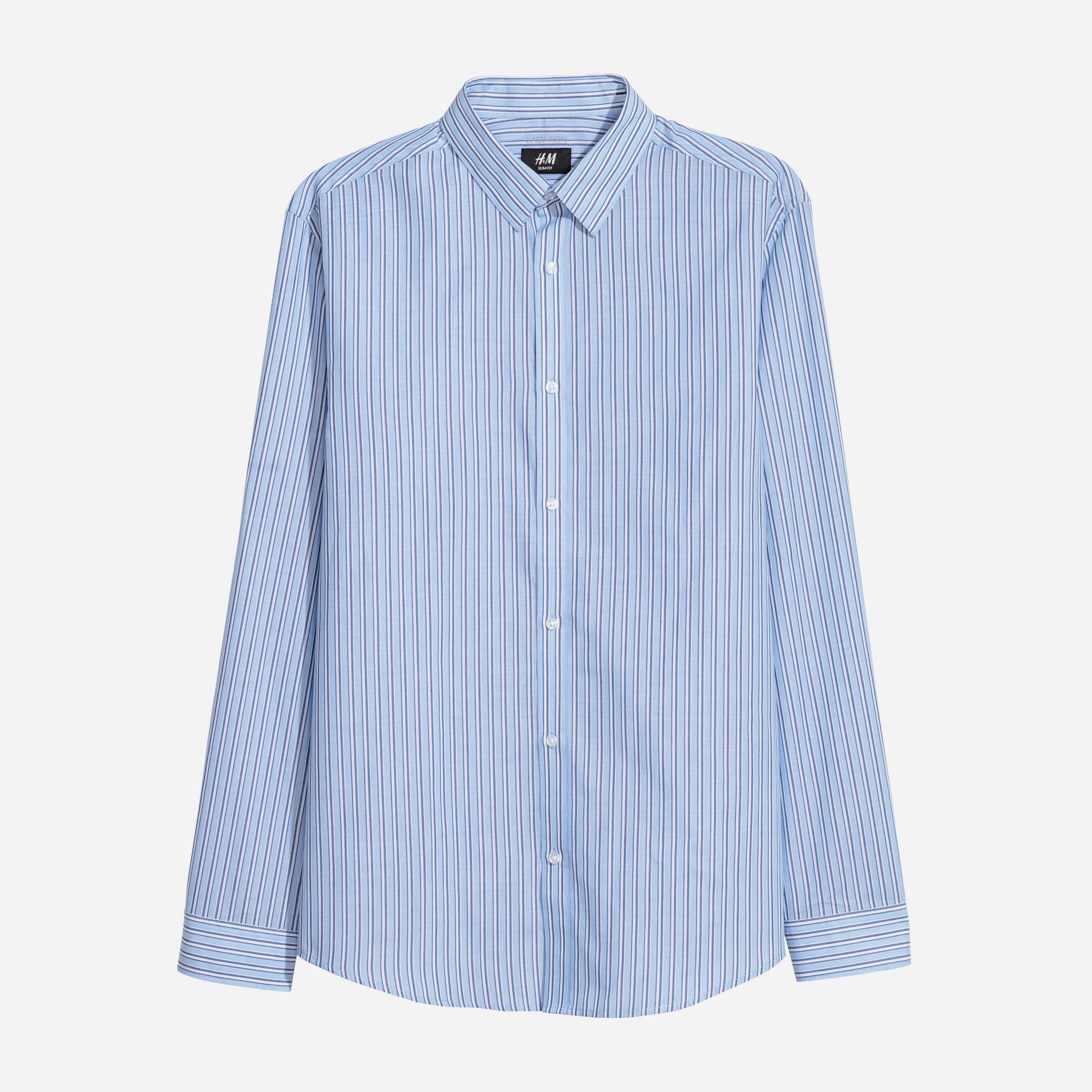 

Рубашка H&M XAZ127389SGMO  Белая в синюю полоску, Рубашка H&M XAZ127389SGMO S Белая в синюю полоску
