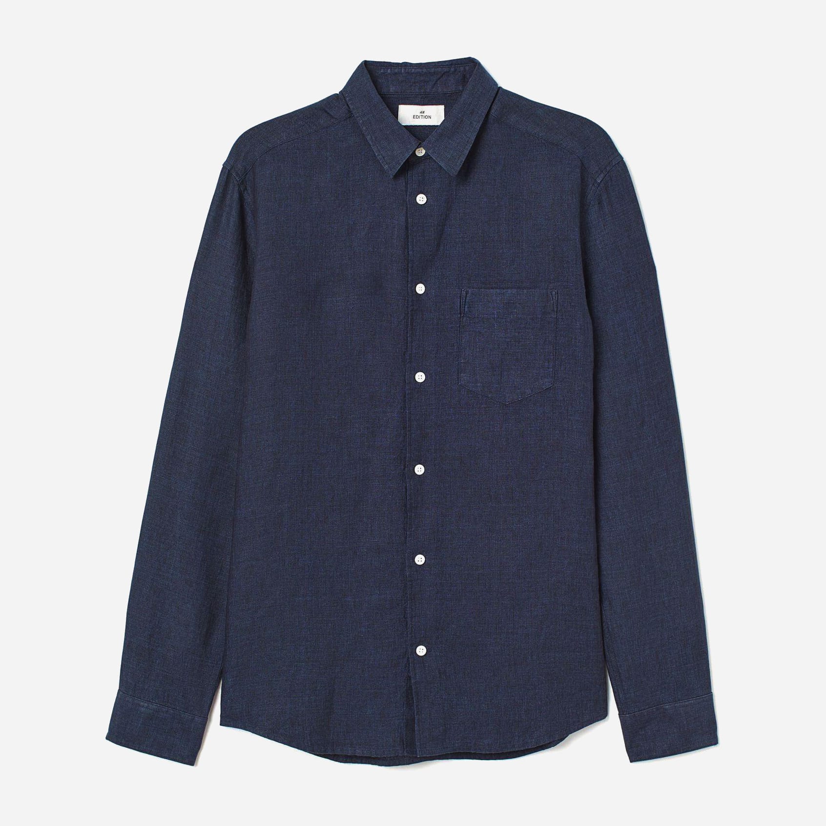 

Рубашка H&M XAZ235804CDSO 2XL Темно-синяя