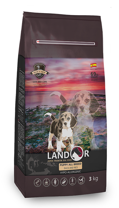 

Сухой корм Landor Puppy для щенков всех пород утка 15 кг