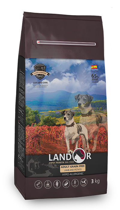 

Сухой беззерновой корм Landor Adult Grain Free Lamb&Potato для взрослых собак всех пород ягненок 15 кг
