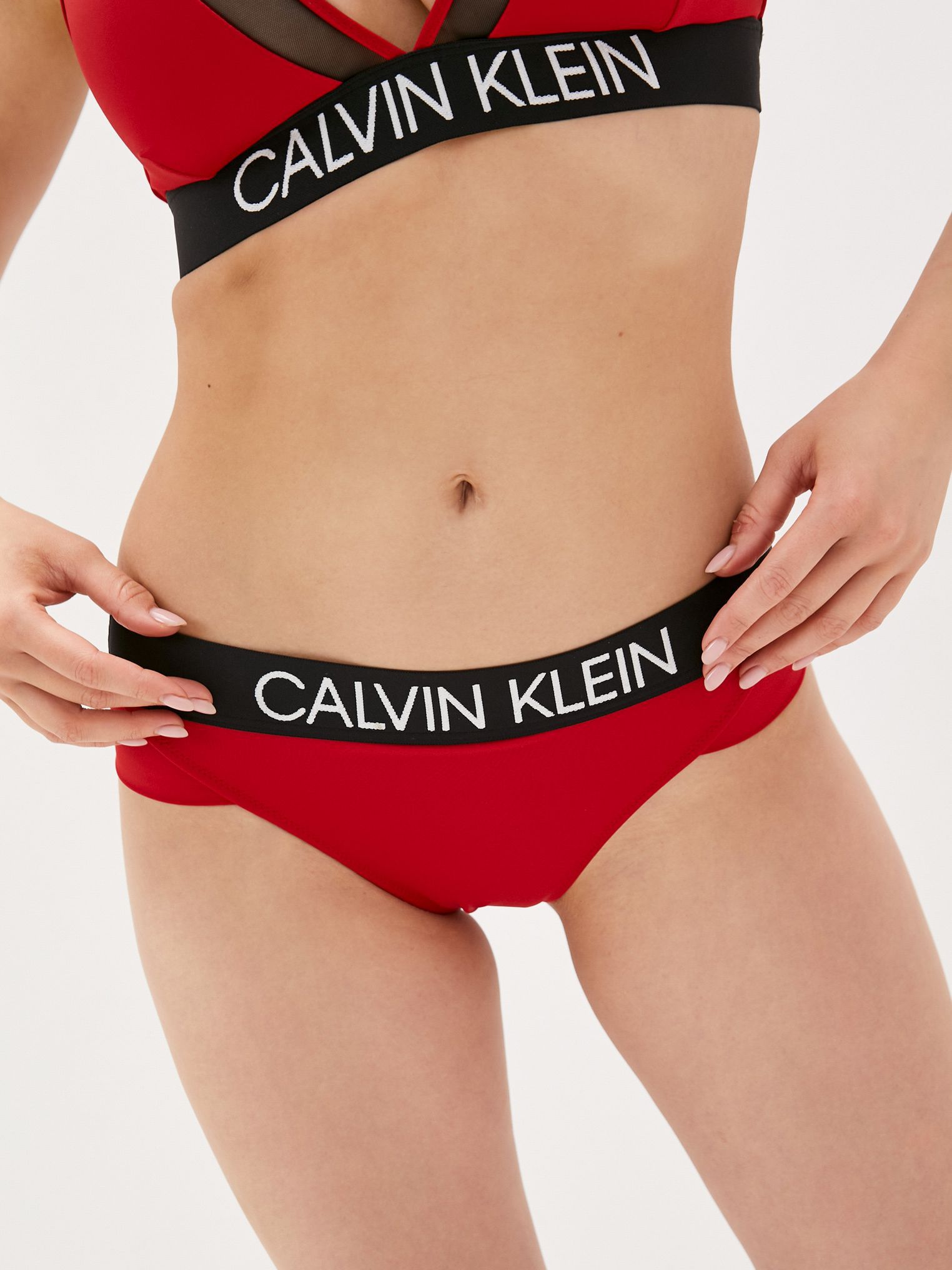 Акция на Нижня частина купальника Calvin Klein Underwear Brazilian Hipster KW0KW01243-XMK XL Червона от Rozetka