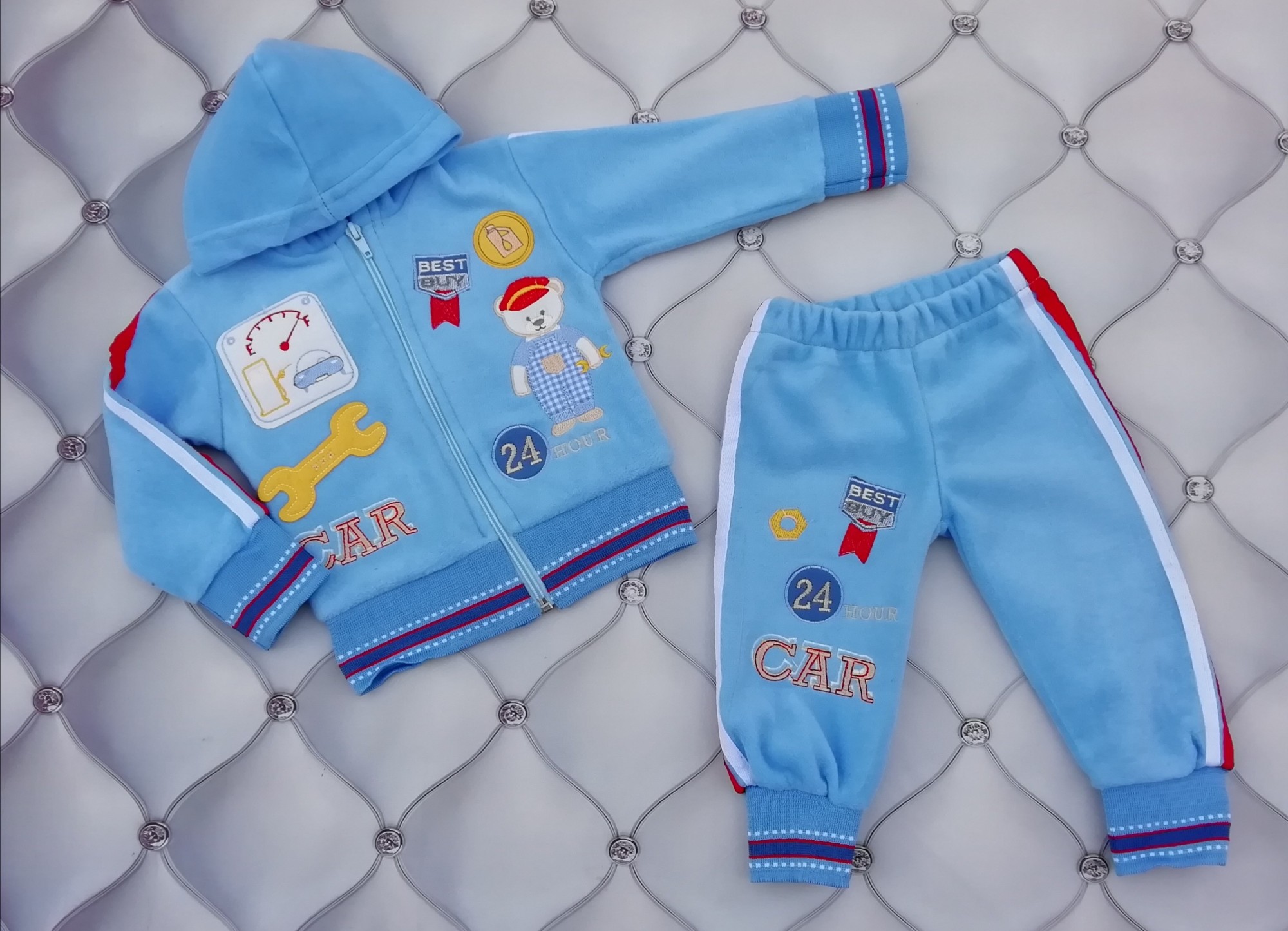 

Костюм мальчику флисовый Механик Bisa Kids 74 см голубой