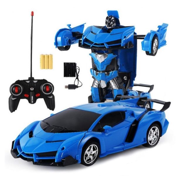 

Машина-трансформер с пультом и аккумулятором Lamborghini robot car Autobots 689-329,Синяя (АХ 76266)