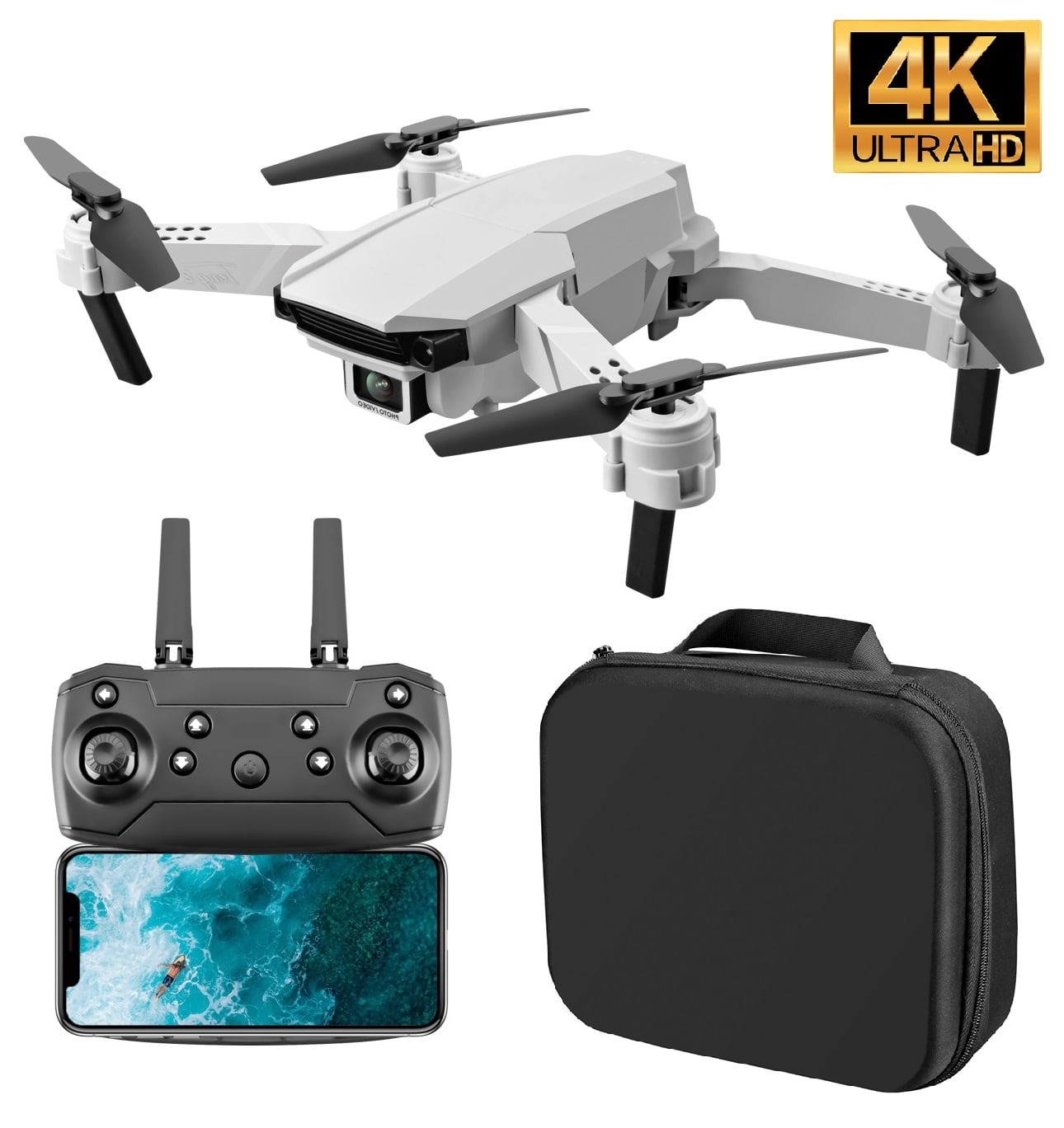 

Квадрокоптер Drone S62 две камеры 4K и HD Складной дрон Dual Camera FPV WiFi + сумка кейс