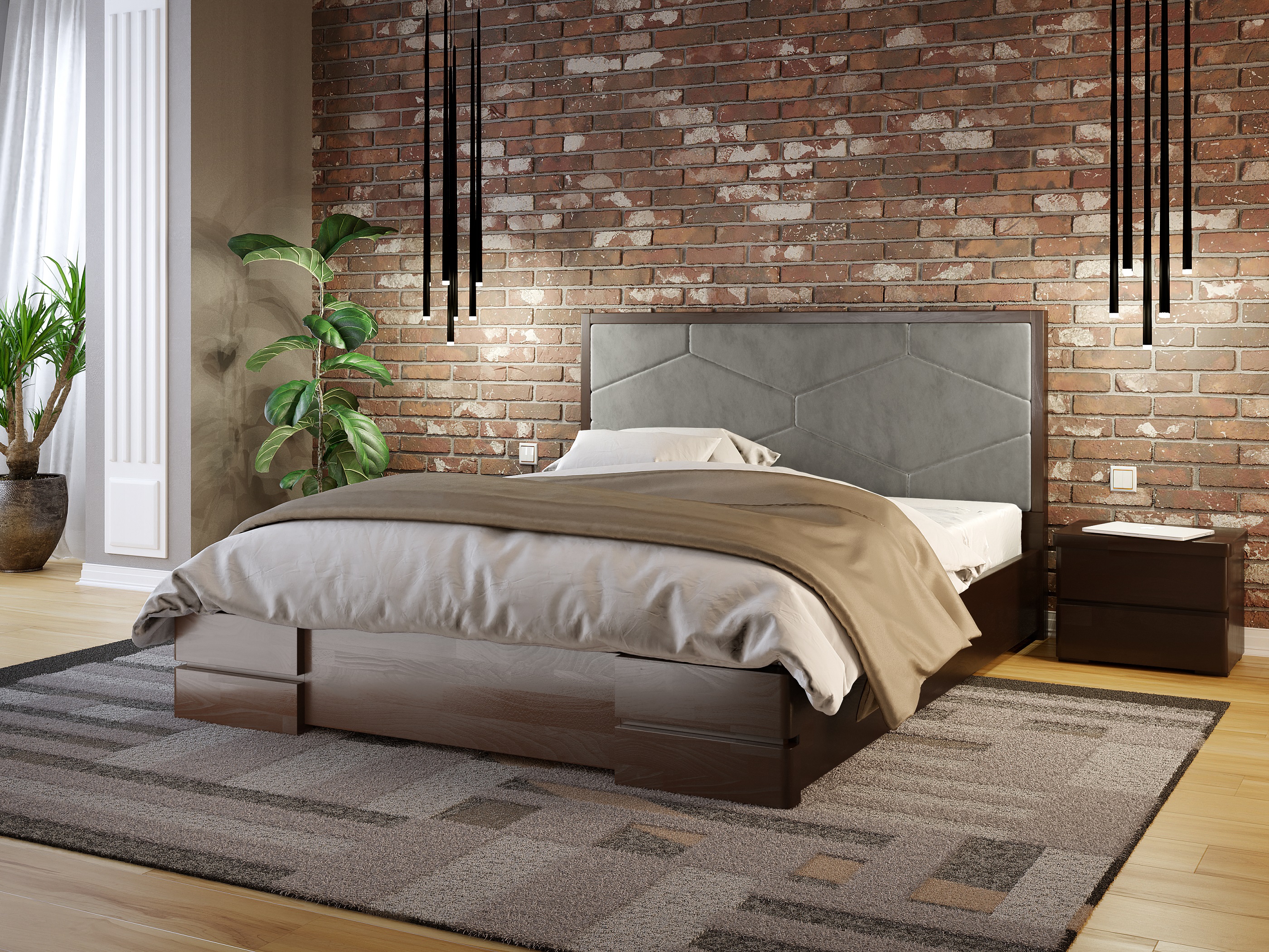 

Кровать Севилья Arbordrev (180*190) бук Темный Орех