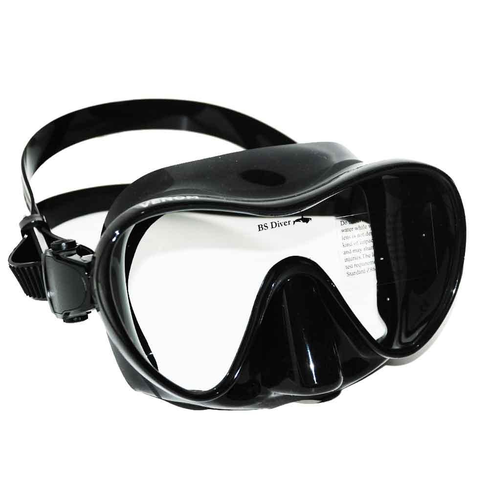

Маска BS DIVER VENOM черный силикон, моностекло, безрамочная