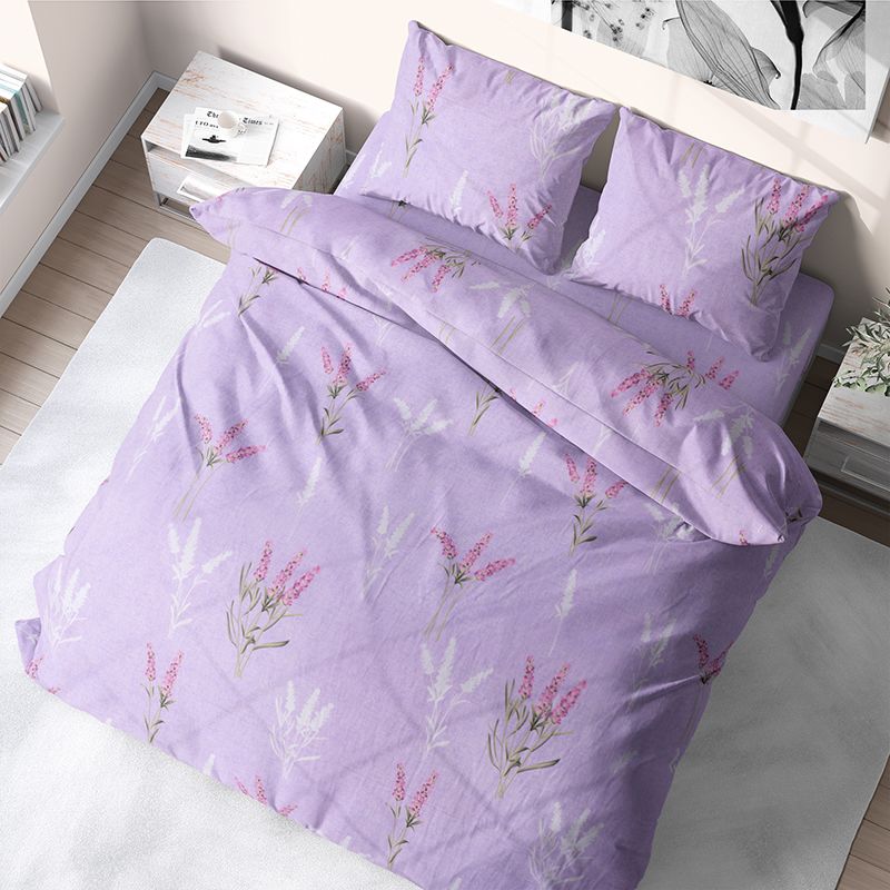 

Комплект постельного белья семейный из бязи Time Textile Лаванда Сиреневый TT174436-s 70х70