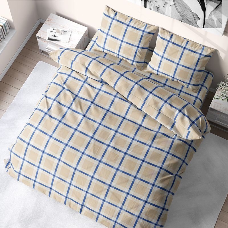 

Комплект постельного белья Time Textile Клеточка полуторный Бежевый TT174611-p 70х70