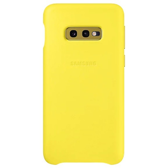 

Оригинальный защитный кожаный чехол бампер накладка Leather Cover для Samsung Galaxy S10e (G970) EF-VG970LYEGRU - Yellow