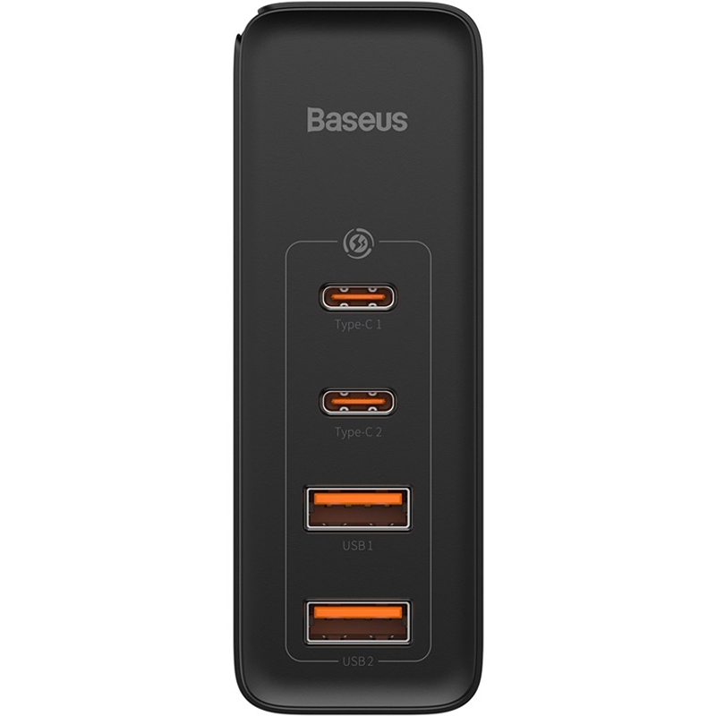 

Сетевое зарядное устройство Baseus GaN2 Quick Charger 100W 2USB + 2Type-C (CCGAN2P-L01), Black