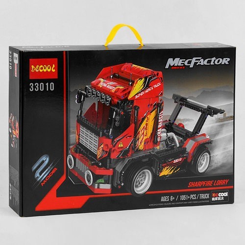 

Конструктор MacFactor "Скоростной тягач", 2в1, 1051 деталь, наклейки, в коробке