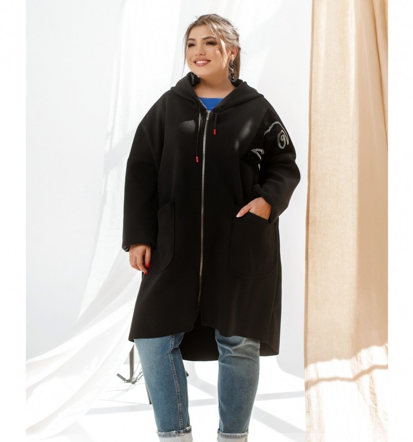 

Кардиган Minova 51083 -68 Чорний, Кардиган Minova 51083 66-68 Чорний