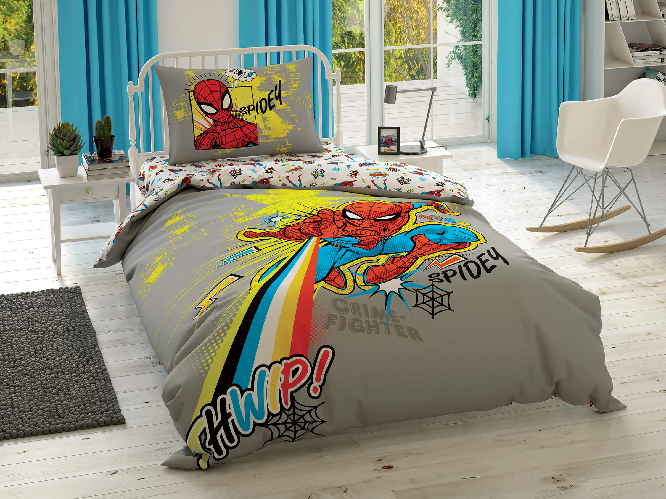 

Детский и подростковый комплект TAC Spiderman Power Ранфорс / простынь на резинке 160 x 220 см