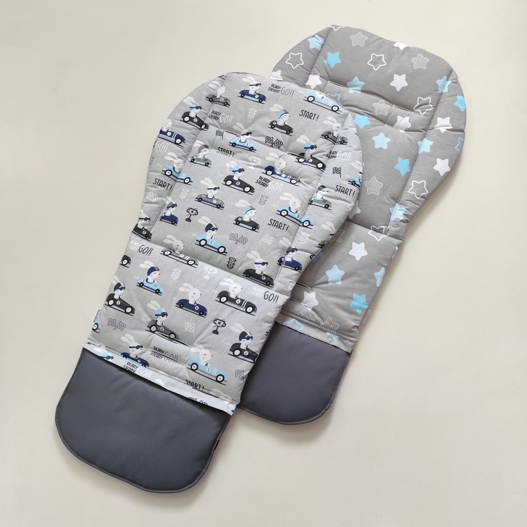 

Улучшеный хлопковый матрасик вкладка в коляску двухсторонний masterwork 50/34*87 см. пряник белый