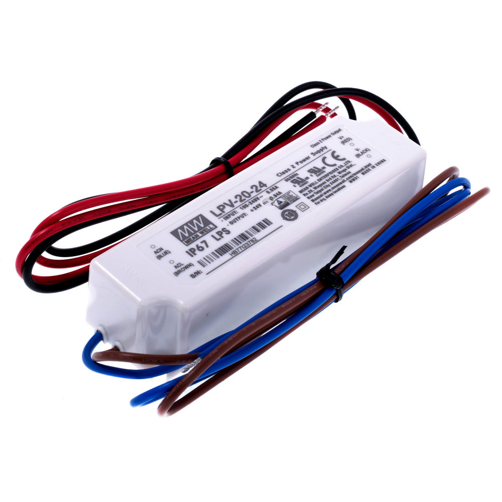 

Блок питания Mean Well 20.2W DC24V IP67 (LPV-20-24)