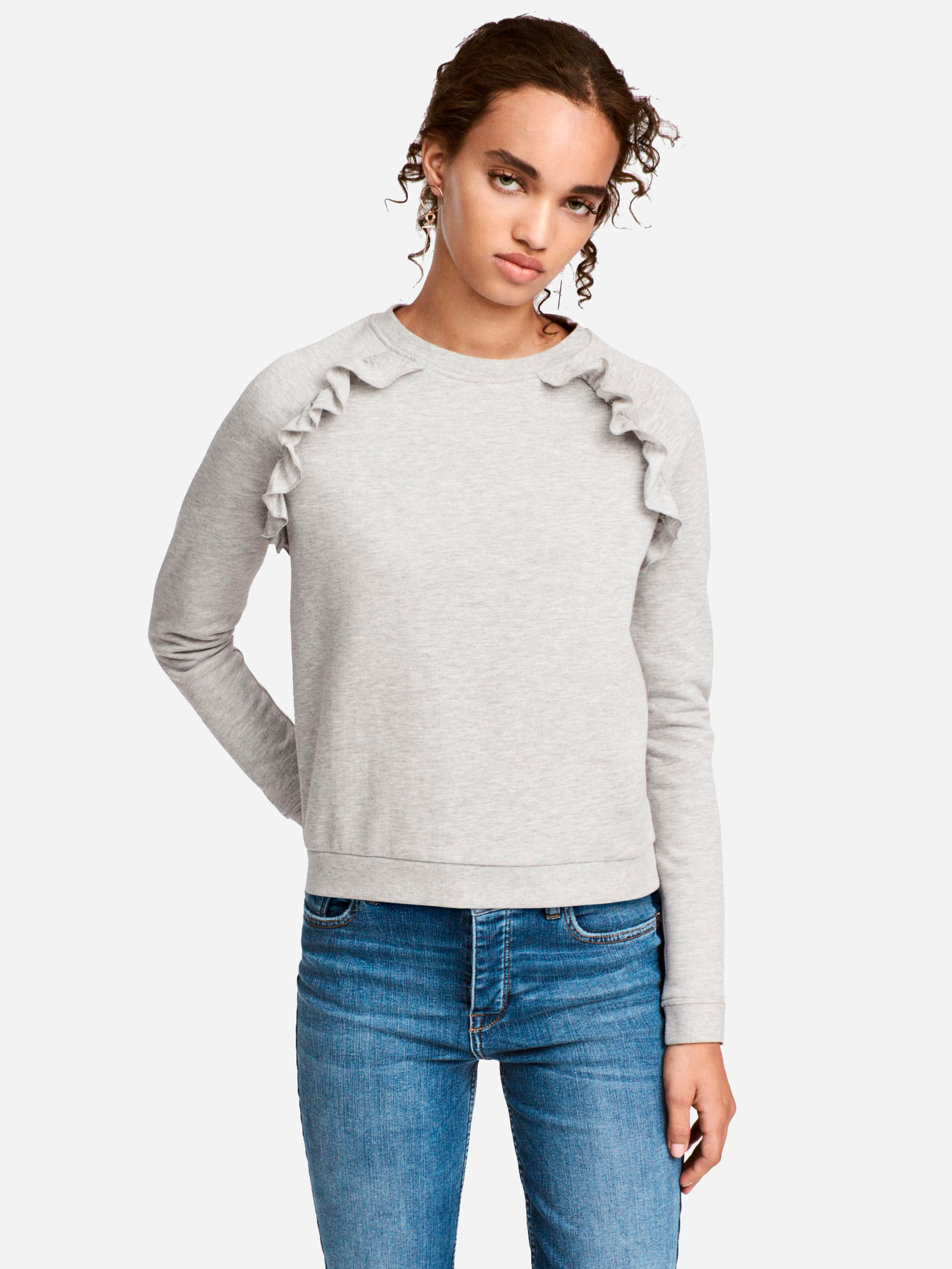 

Свитшот H&M 07-0477488-011 M Серый (СА2000001425503)