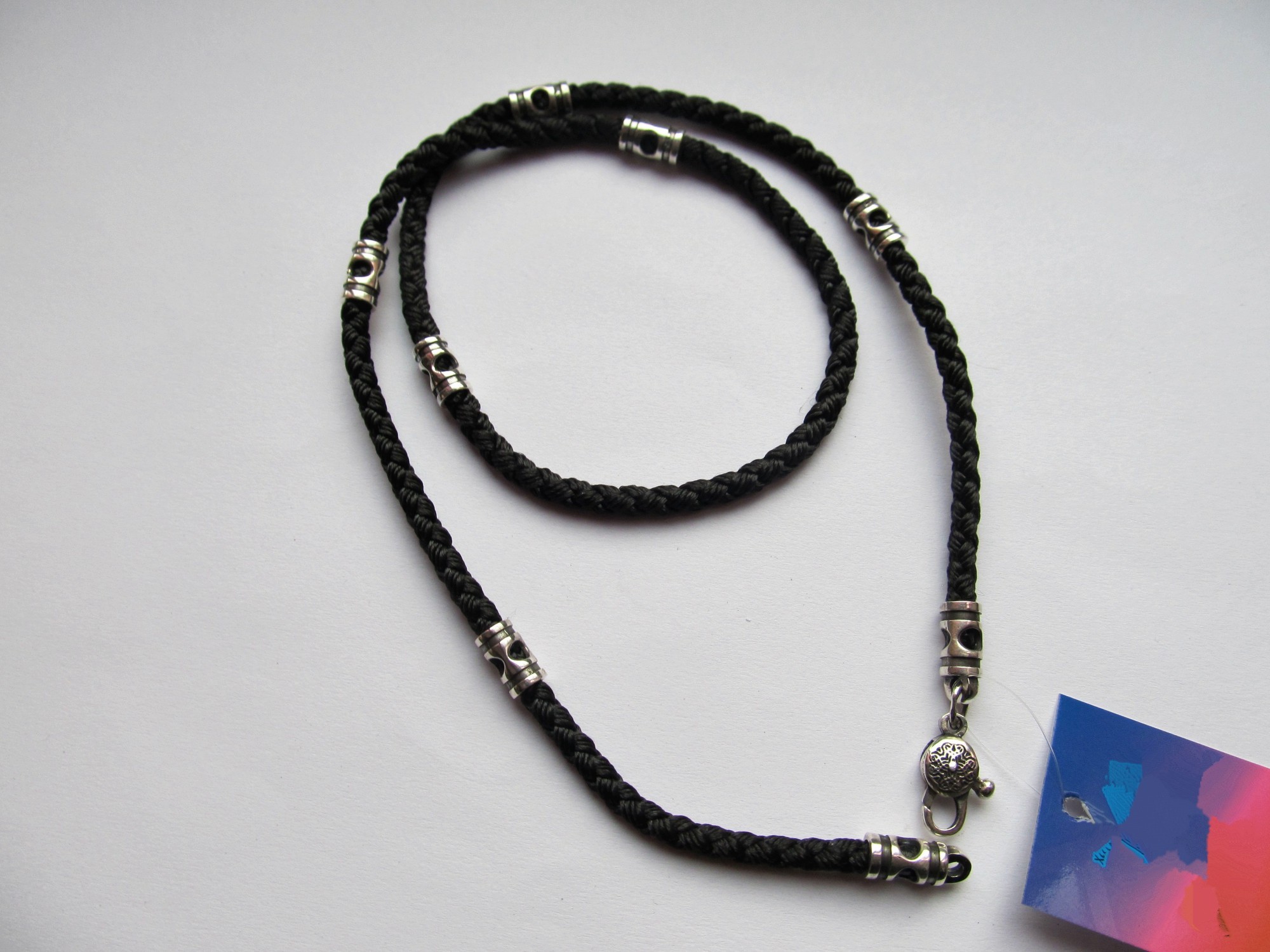 

Шнур шелковый с серебряным замком SilverArtisan 1.71351 50 размер