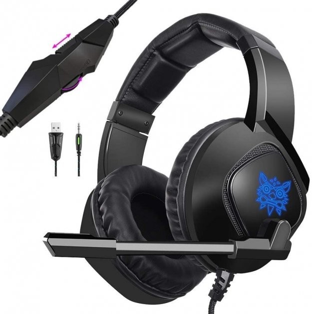 

Игровые наушники Onikuma K19 Gaming Heaset PS4 PC Gamer Stereo Headphones with Mic/RGB LED Light