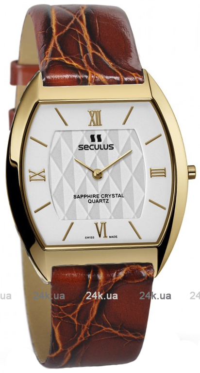 

Мужские часы Seculus 1613.1.106 white, pvd, brown leather