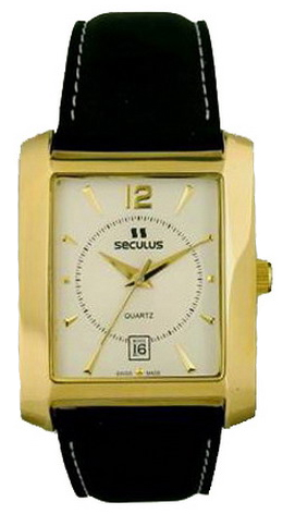 

Мужские часы Seculus 4419.1.505 white ap-g, pvd, black leather