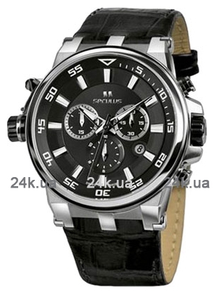 

Мужские часы Seculus 4510.5.503D black, ss, black leather