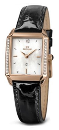 

Женские часы Seculus 1676.2.762 mop, pvd-r swarowski stones, black leather