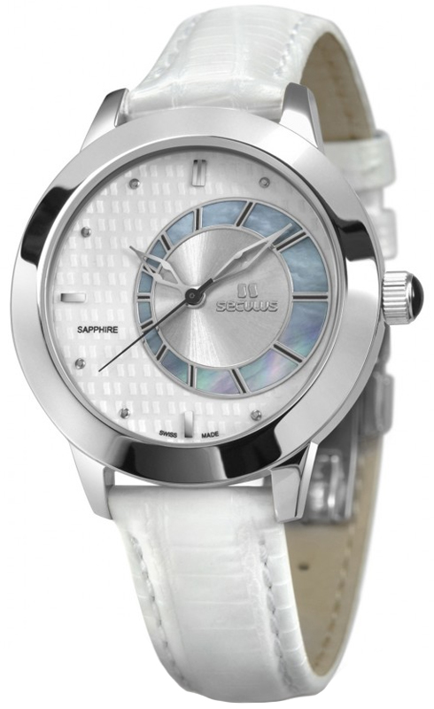 

Женские часы Seculus 1671.2.1063 white mop, ss, white leather