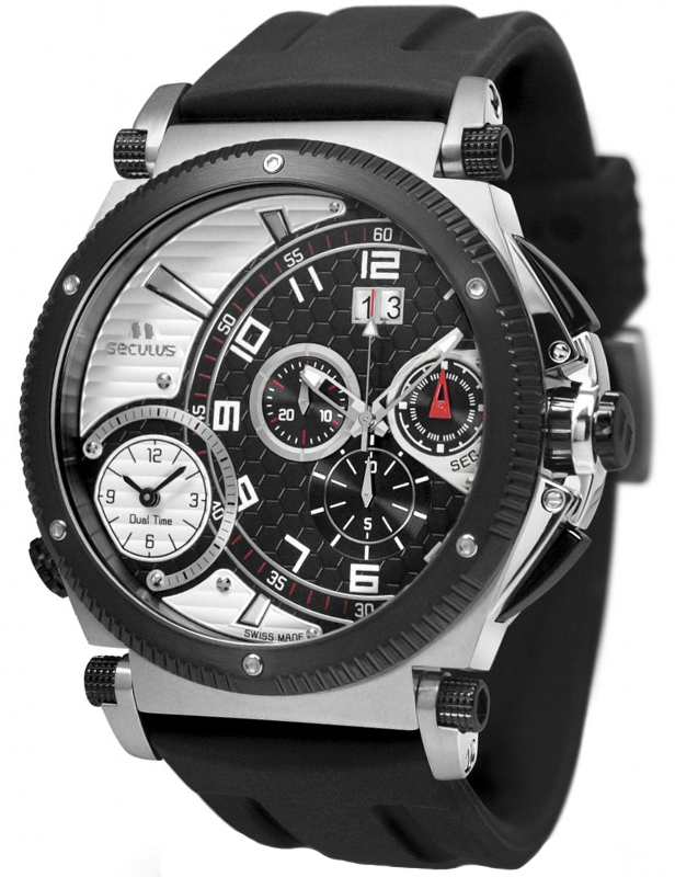 

Мужские часы Seculus 4500.2.504 white-black, ss-ibp, silicon