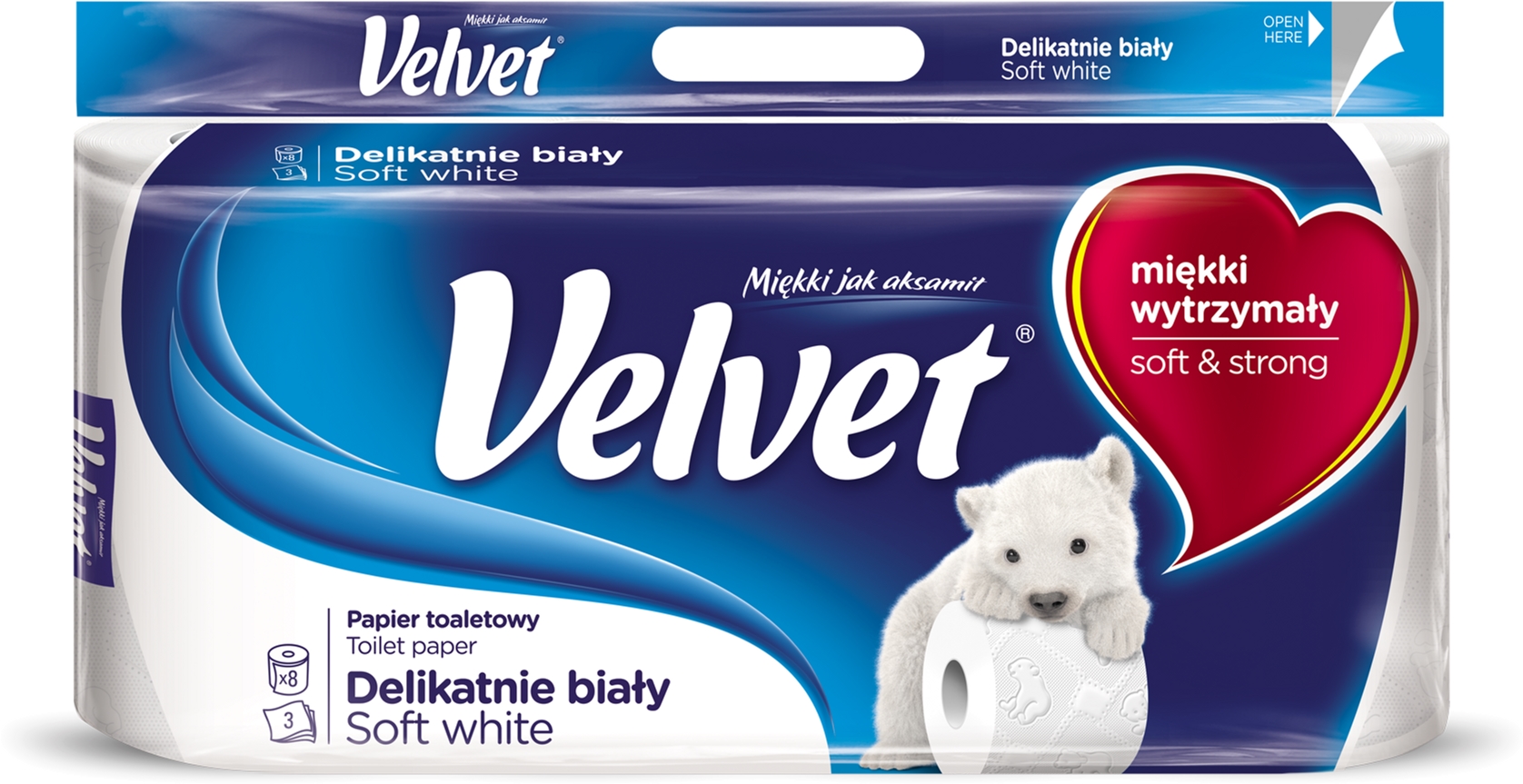 ROZETKA | Туалетная бумага Velvet Деликатная Белая 3 слоя 8 рулонов 153 ...