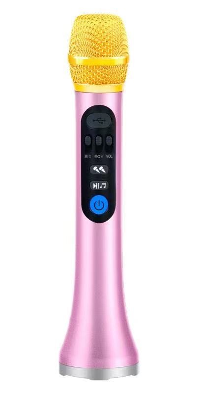 Беспроводной микрофон караоке MicMagic L-899 DSP + AGC Розовый 30 Вт
